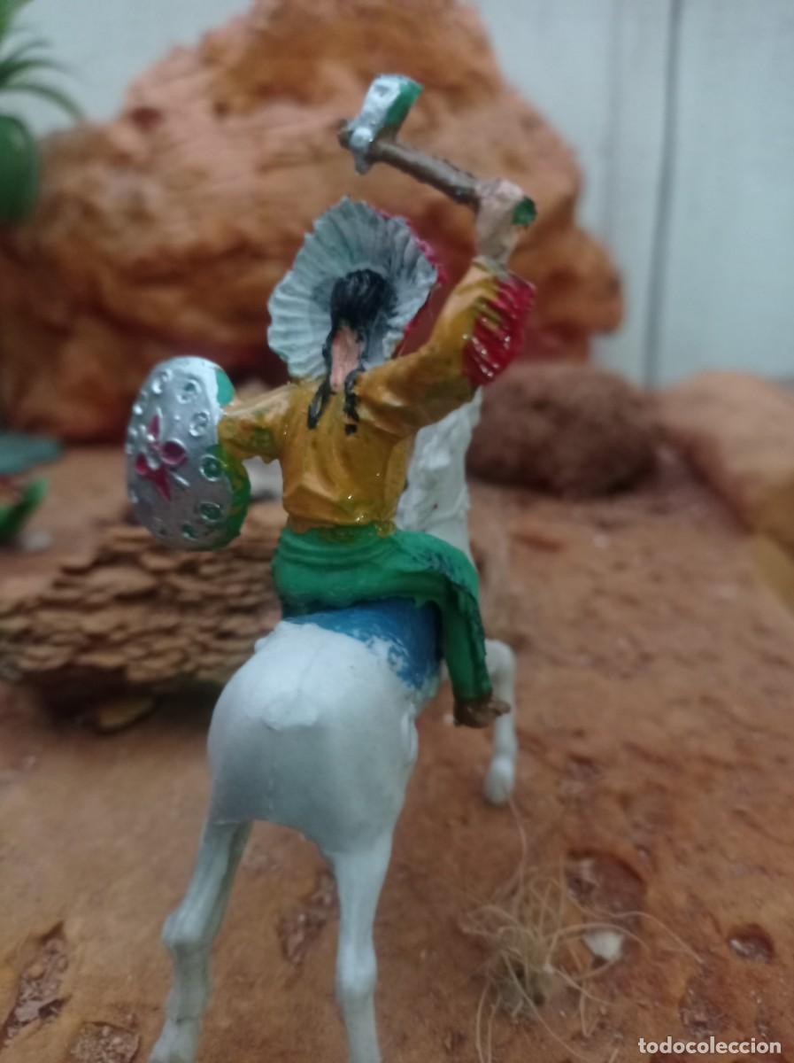 Figuras de goma y PVC: Indio con caballo de comansi - Foto 2