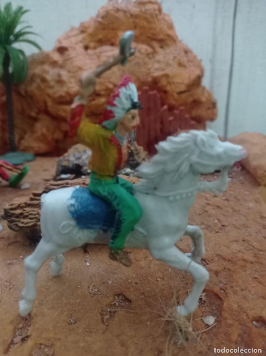 Figuras de goma y PVC: Indio con caballo de comansi - Foto 3