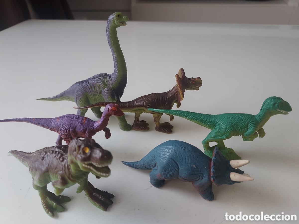 Figuras de goma y PVC: 6 DINOSAURIOS YOLANDA 1990 - Foto 9