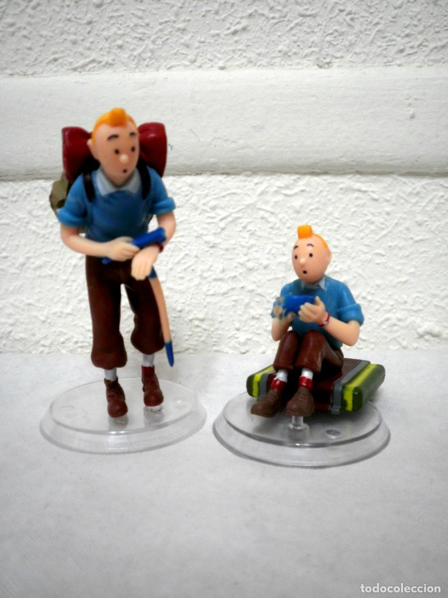 Figuras de goma y PVC: Lote 2 figuras de Tint&iacute;n - Foto 1