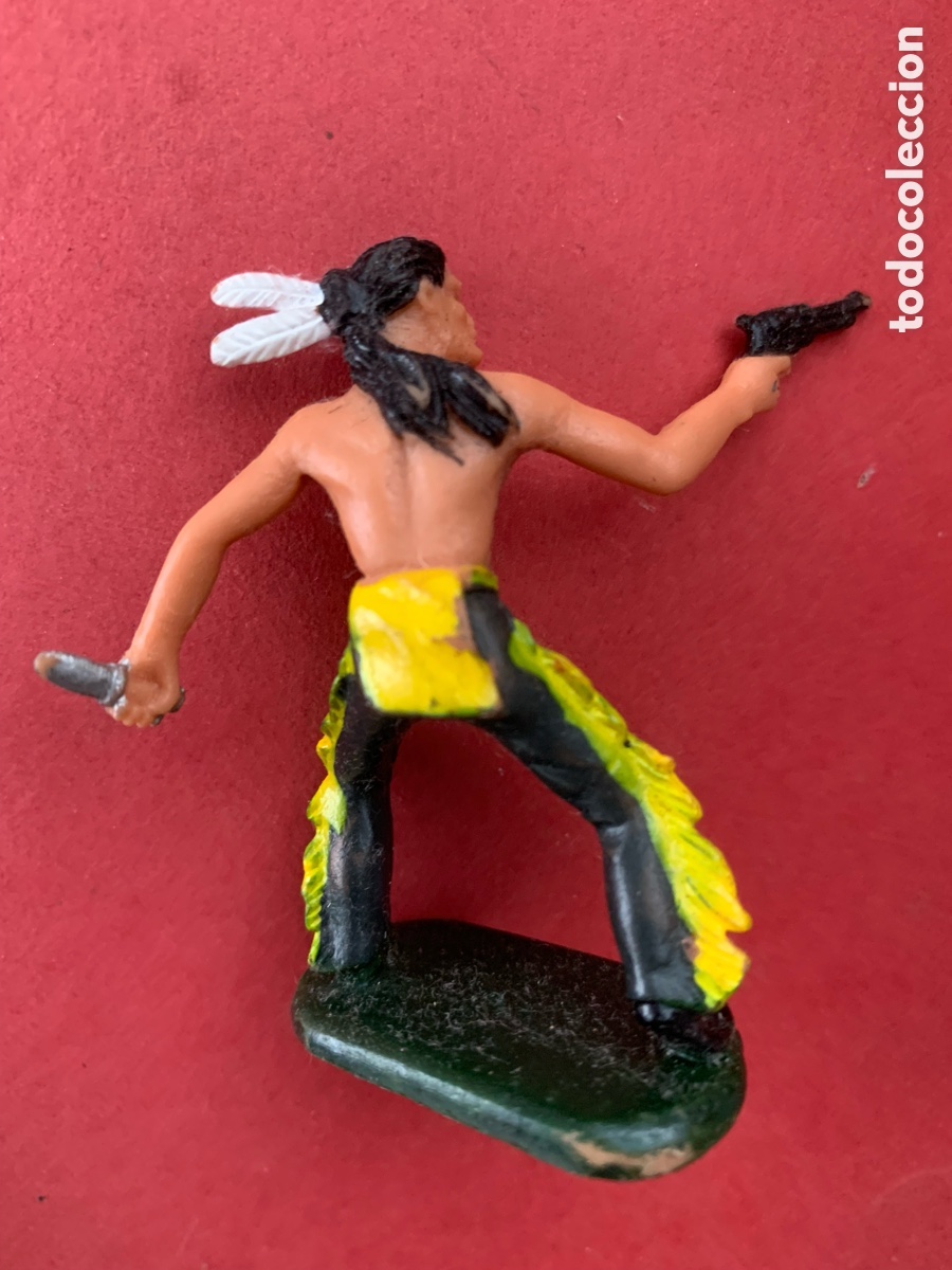 Figuras de goma y PVC: Indio goma PVC 6 cm elastolin - Foto 2