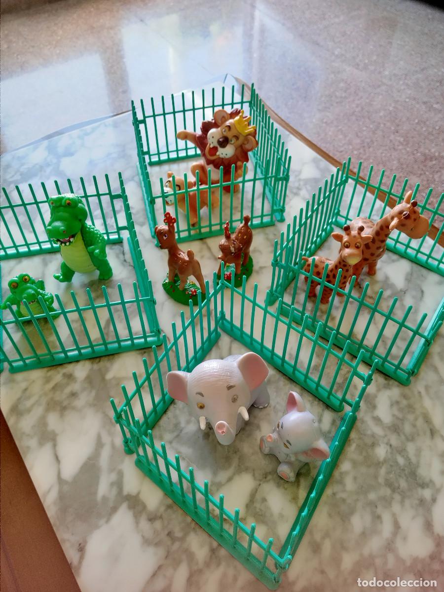 Figuras de Goma y PVC: lote de 4 parejas animales salvajes y 2 bambis de novo lino pintados a mano zoo a&ntilde;o 94