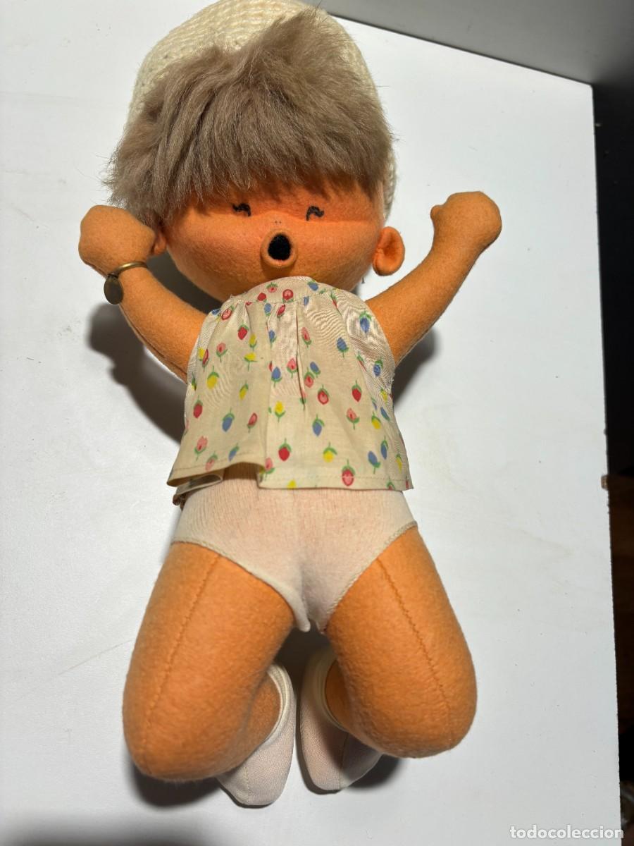 Rubber and PVC Figures: ANTIGUO MU&Ntilde;ECO BEB&Eacute; DE FIELTRO VINTAGE
