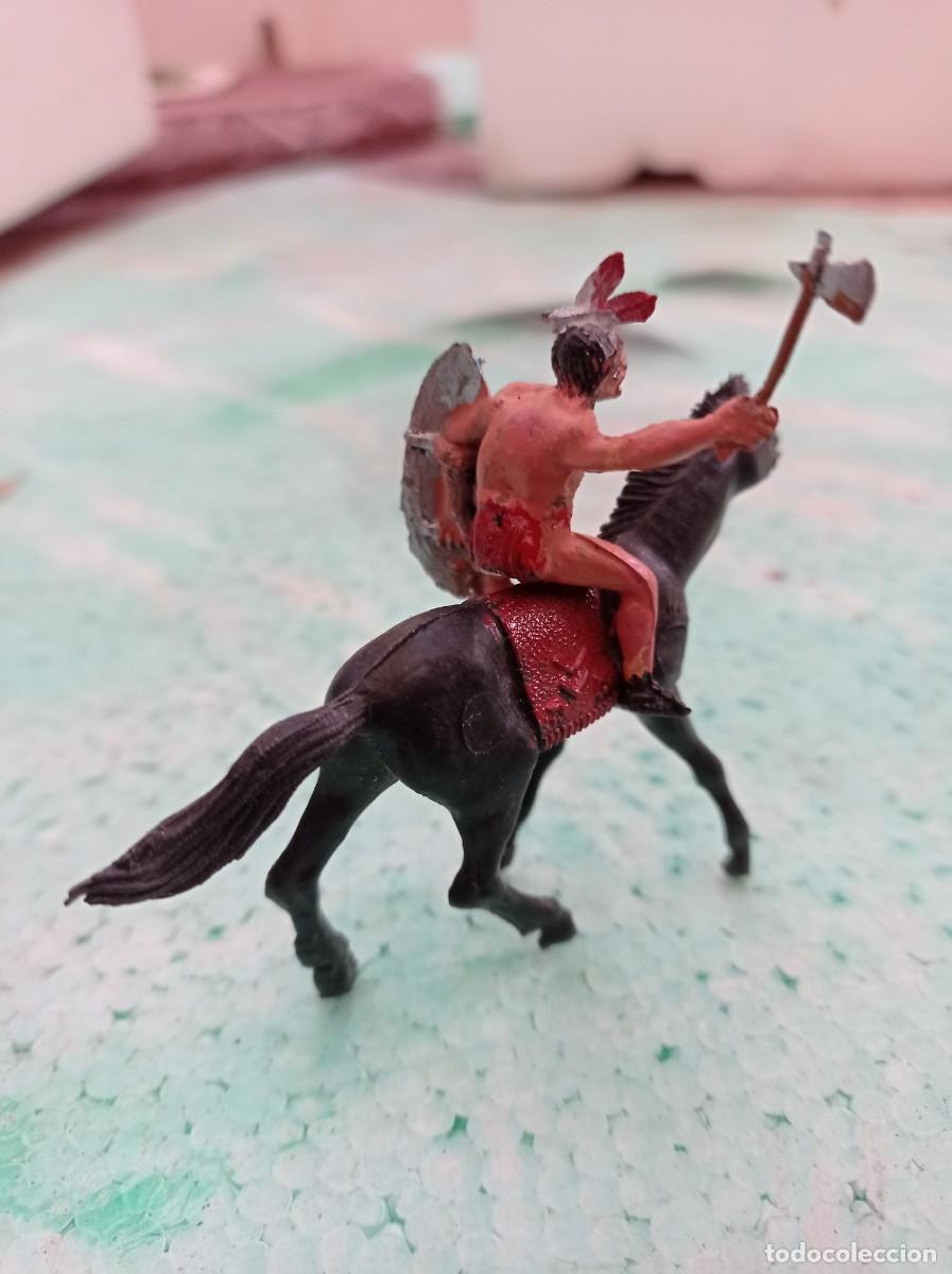 Figuras de goma y PVC: Indio con caballo de comansi - Foto 2