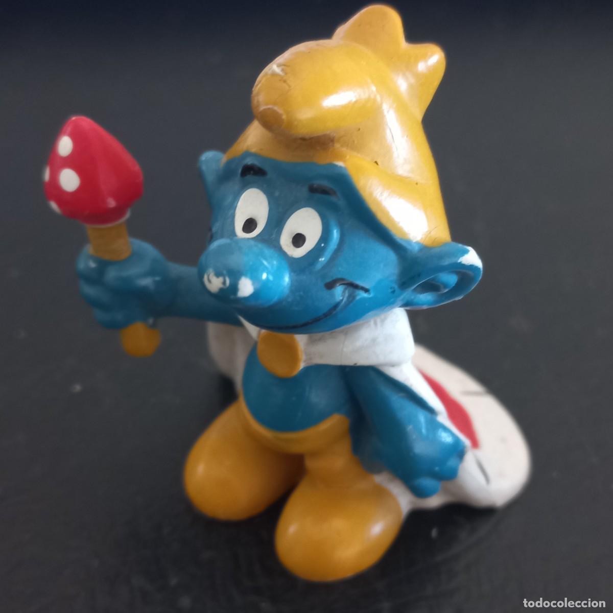 Figuras de goma y PVC: Pitufo con cetro BULLY PEYO . Made in Germany - Foto 1