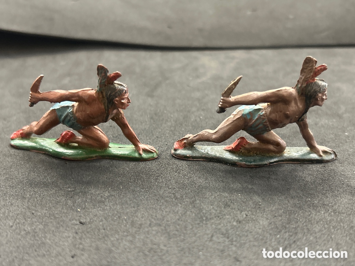 Figuras de goma y PVC: Teixido, Lote 5 figuras indios - Foto 2