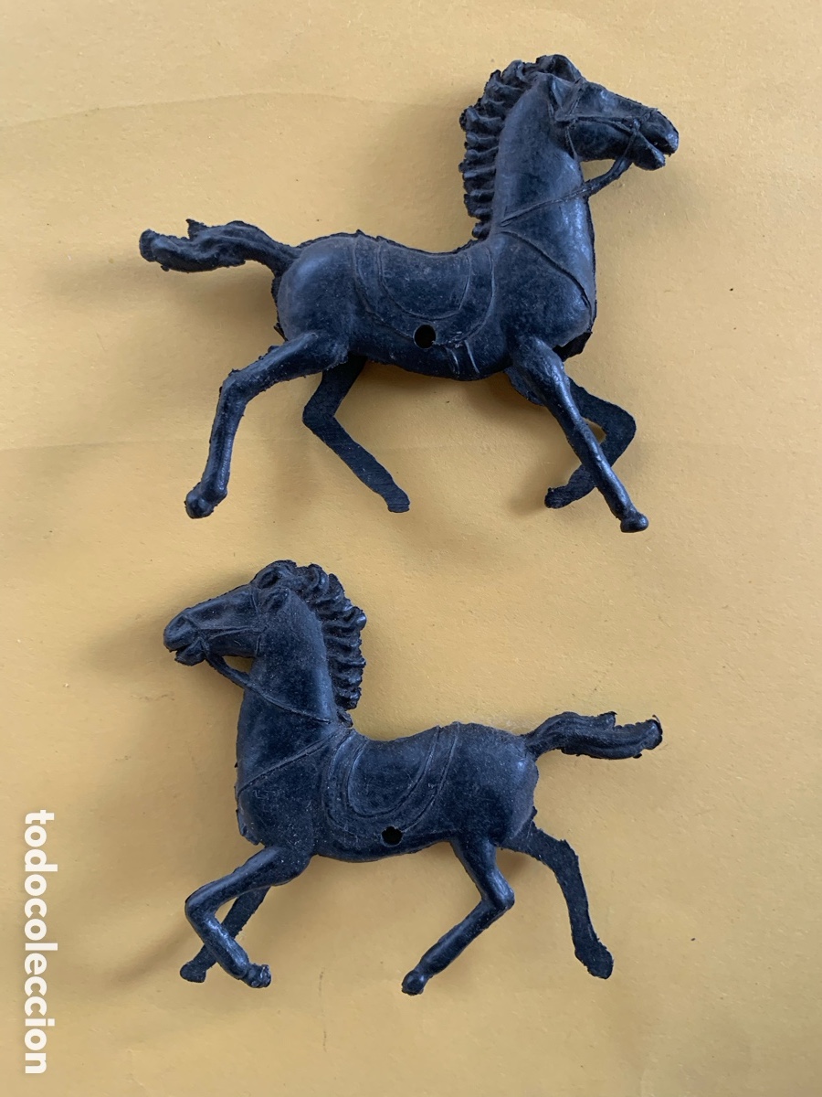 Figuras de goma y PVC: Caballos tiro pl&aacute;stico 54 mm - Foto 1