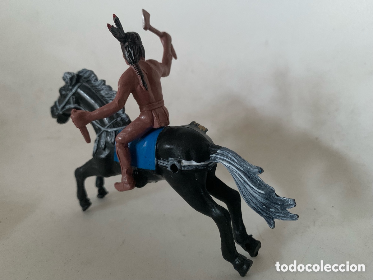 Figuras de goma y PVC: Figuras indio a caballo pl&aacute;stico - Foto 2