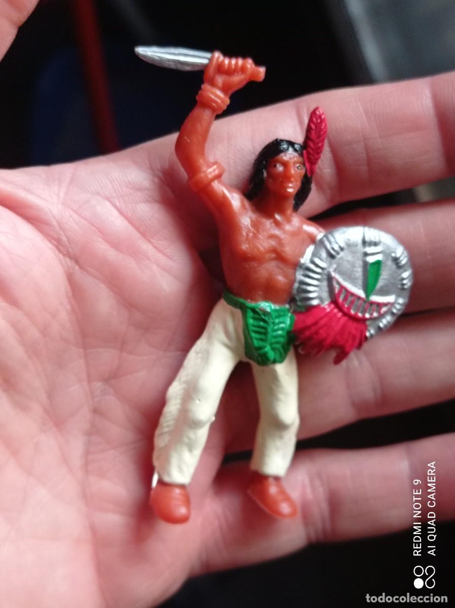 Figuras de goma y PVC: INDIO con pu&ntilde;al de COMANSI - Foto 1