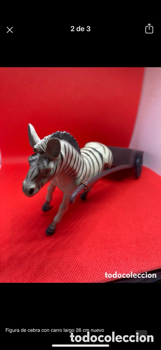 Figuras de goma y PVC: CEBRA CON CARRO VINTAGE - Foto 3