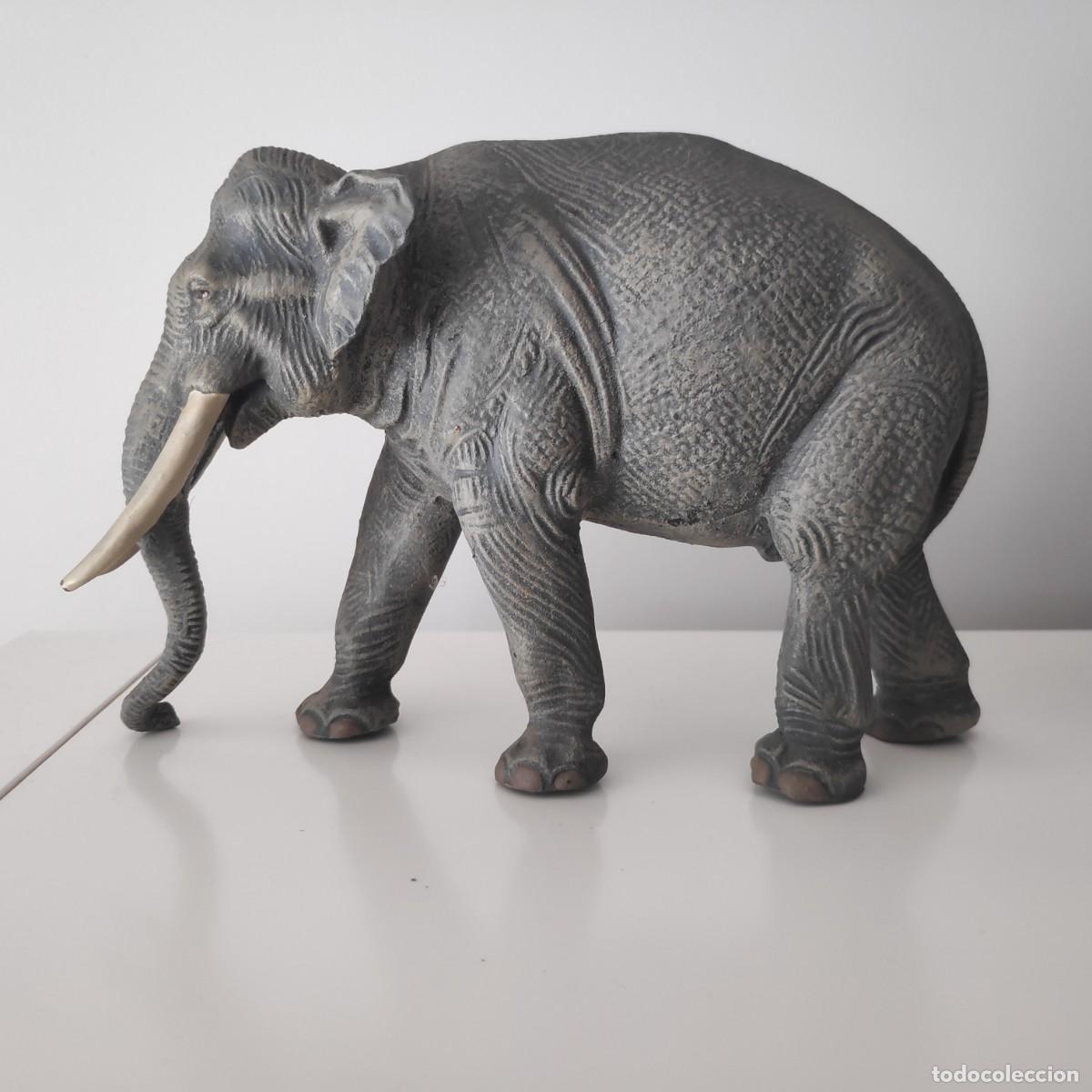 Figuras de goma y PVC: Elefante indio Lineol 1940 - Foto 1