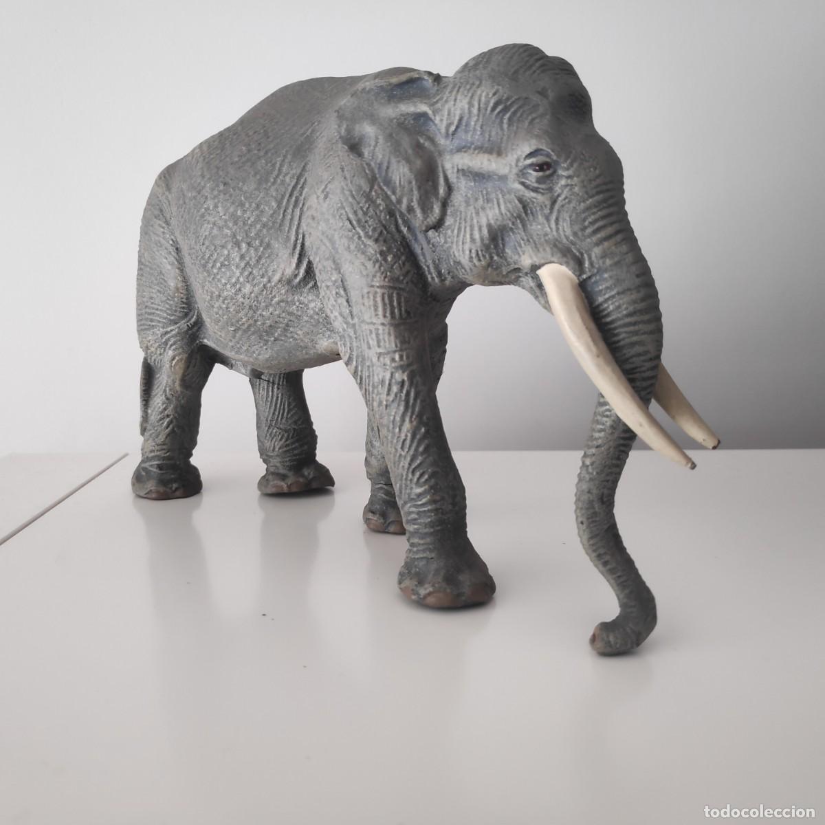 Figuras de goma y PVC: Elefante indio Lineol 1940 - Foto 3