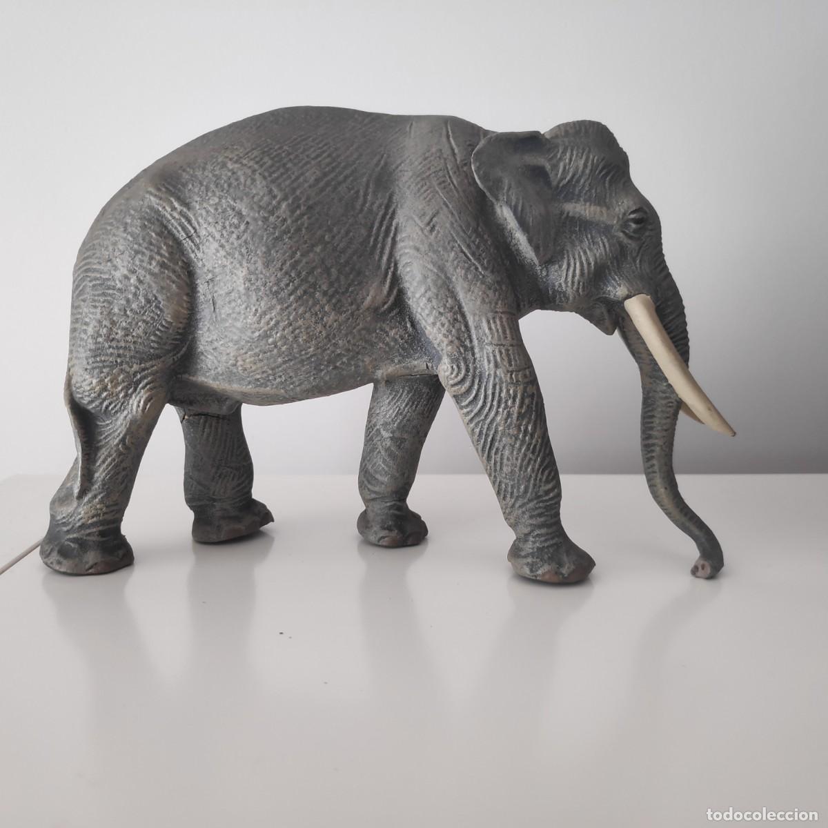 Figuras de goma y PVC: Elefante indio Lineol 1940 - Foto 4