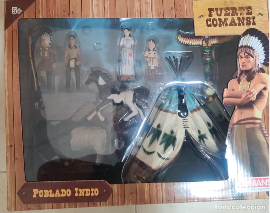 Figuras de goma y PVC: Fuerte Comansi - Poblado Indio - Precintado - Foto 1