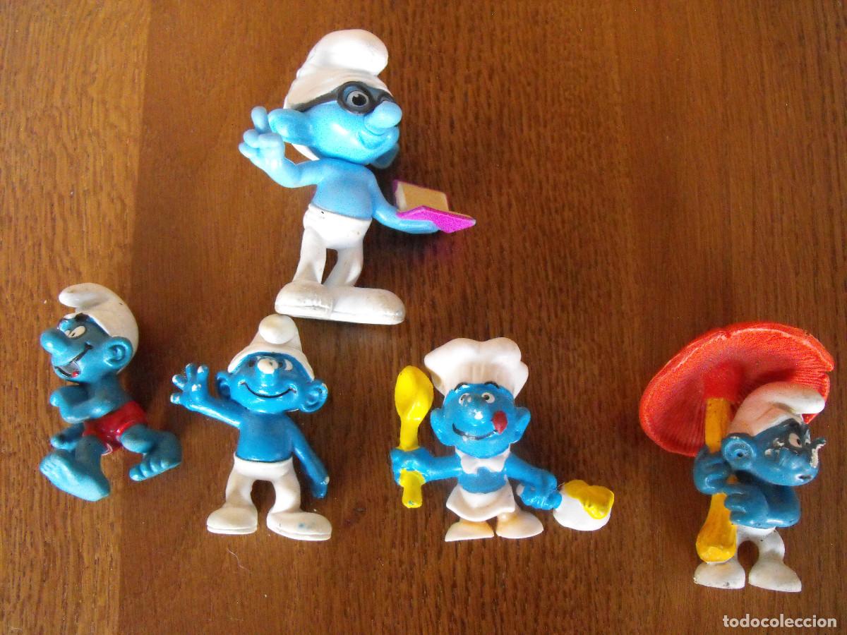 Figuras de goma y PVC: Lote de figuras de PITUFOS de PEYO. - Foto 1