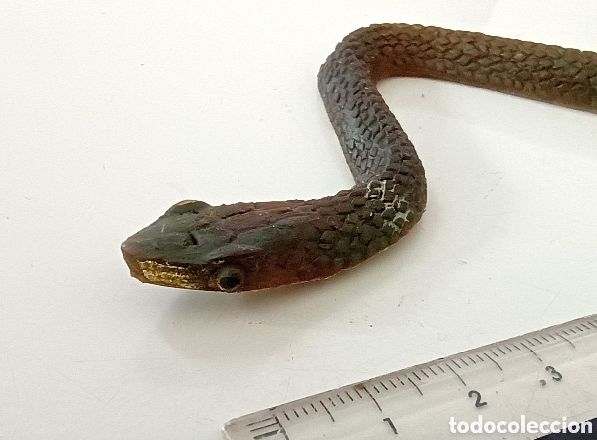 Figuras de Goma y PVC: Serpiente goma blanda jiggler mu&ntilde;eco juguete figura vintage