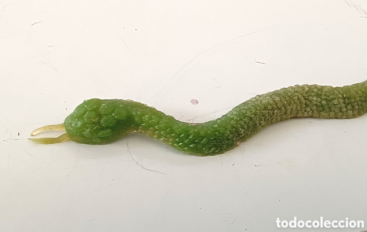 Figuras de Goma y PVC: Serpiente goma blanda jiggler mu&ntilde;eco juguete figura vintage