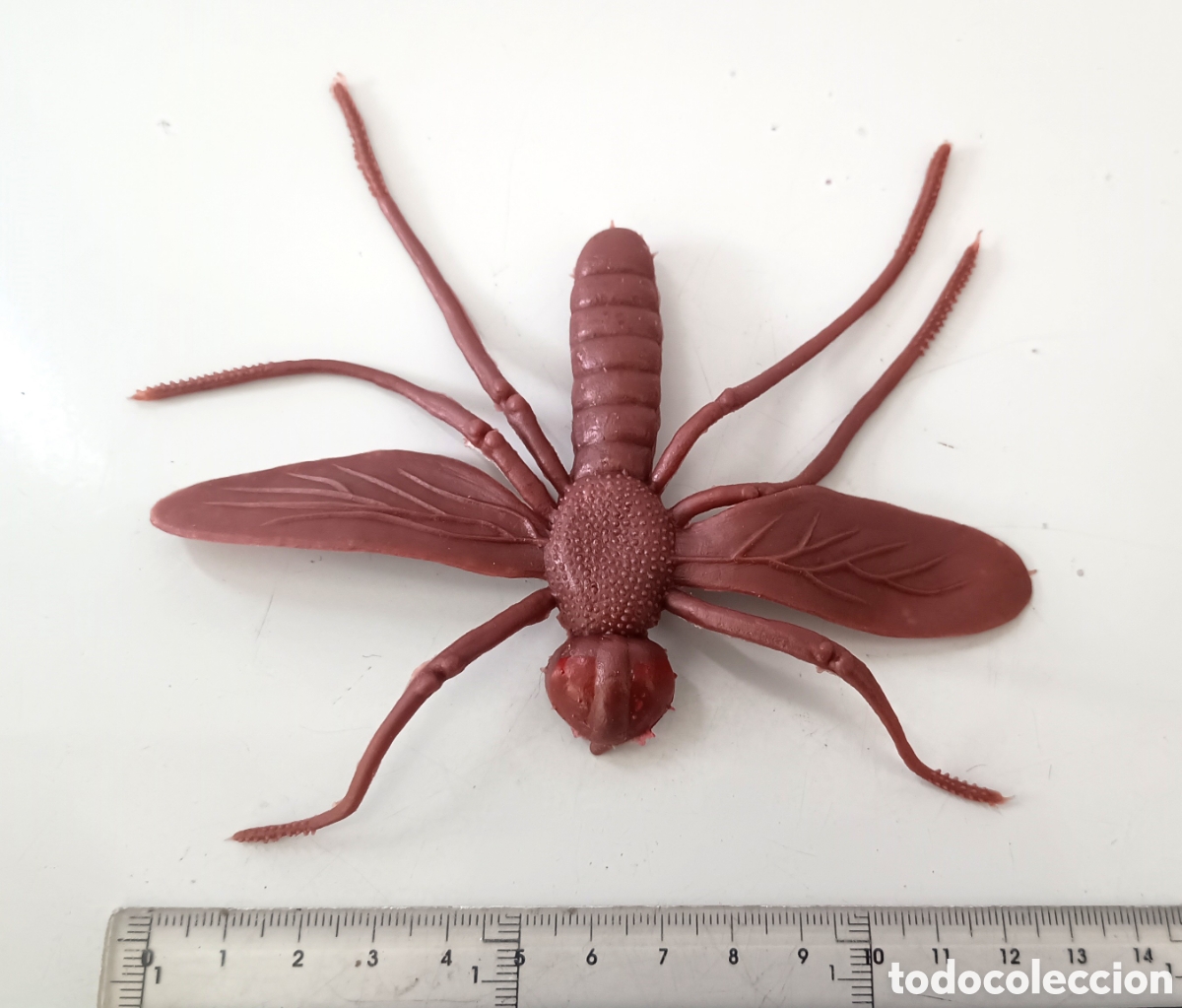 Figuras de Goma y PVC: Lib&eacute;lula insecto goma blanda jiggler mu&ntilde;eco juguete figura vintage
