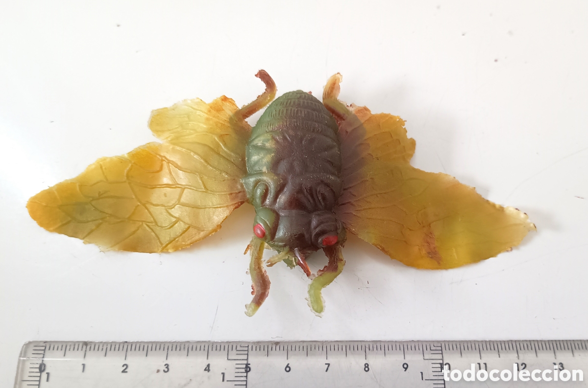 Figuras de Goma y PVC: Insecto goma blanda jiggler mu&ntilde;eco juguete figura vintage