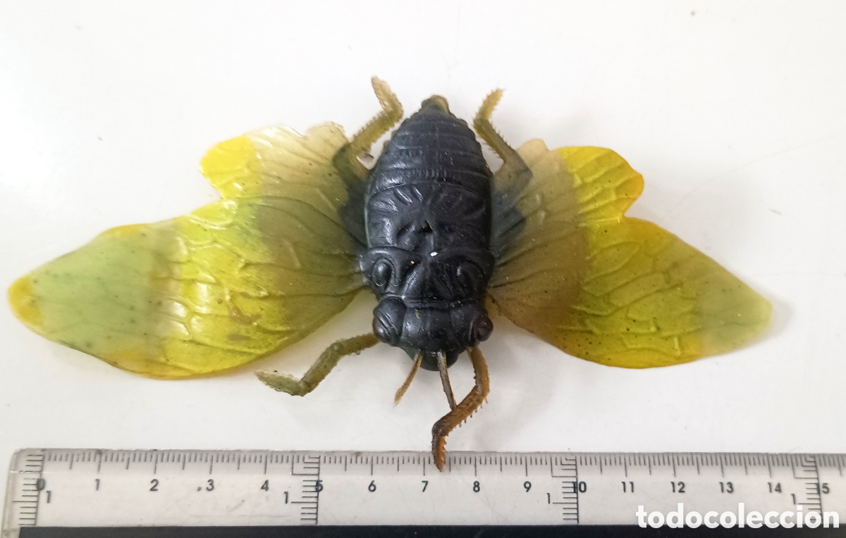Figuras de Goma y PVC: Insecto goma blanda jiggler mu&ntilde;eco juguete figura vintage