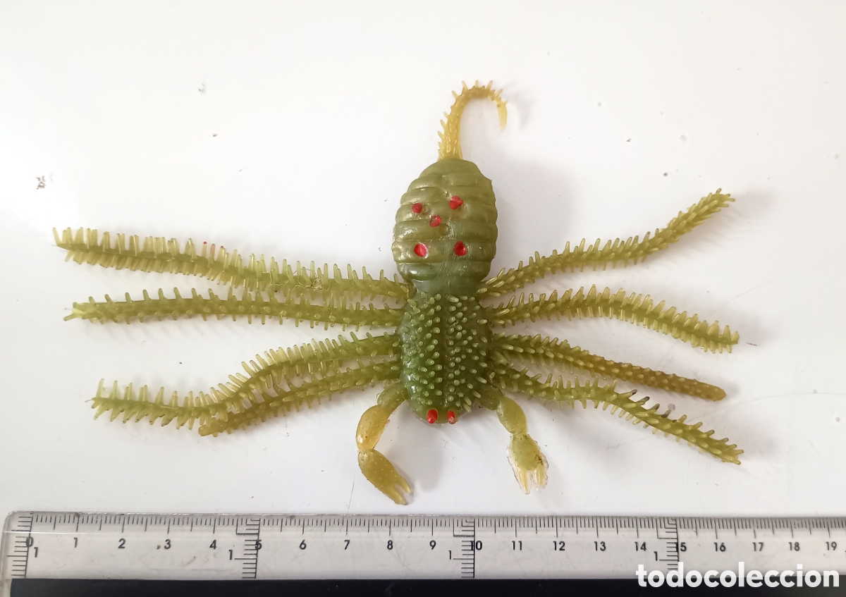 Figuras de Goma y PVC: Ara&ntilde;a goma blanda jiggler mu&ntilde;eco juguete figura vintage