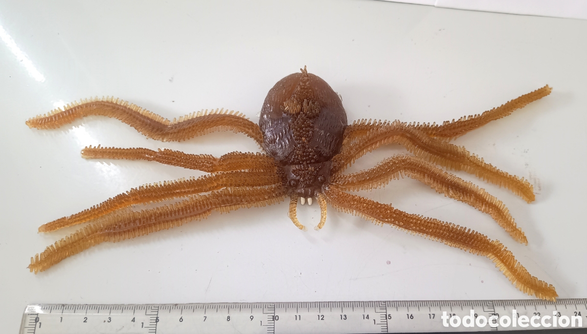 Figuras de Goma y PVC: Ara&ntilde;a goma blanda jiggler mu&ntilde;eco juguete figura vintage