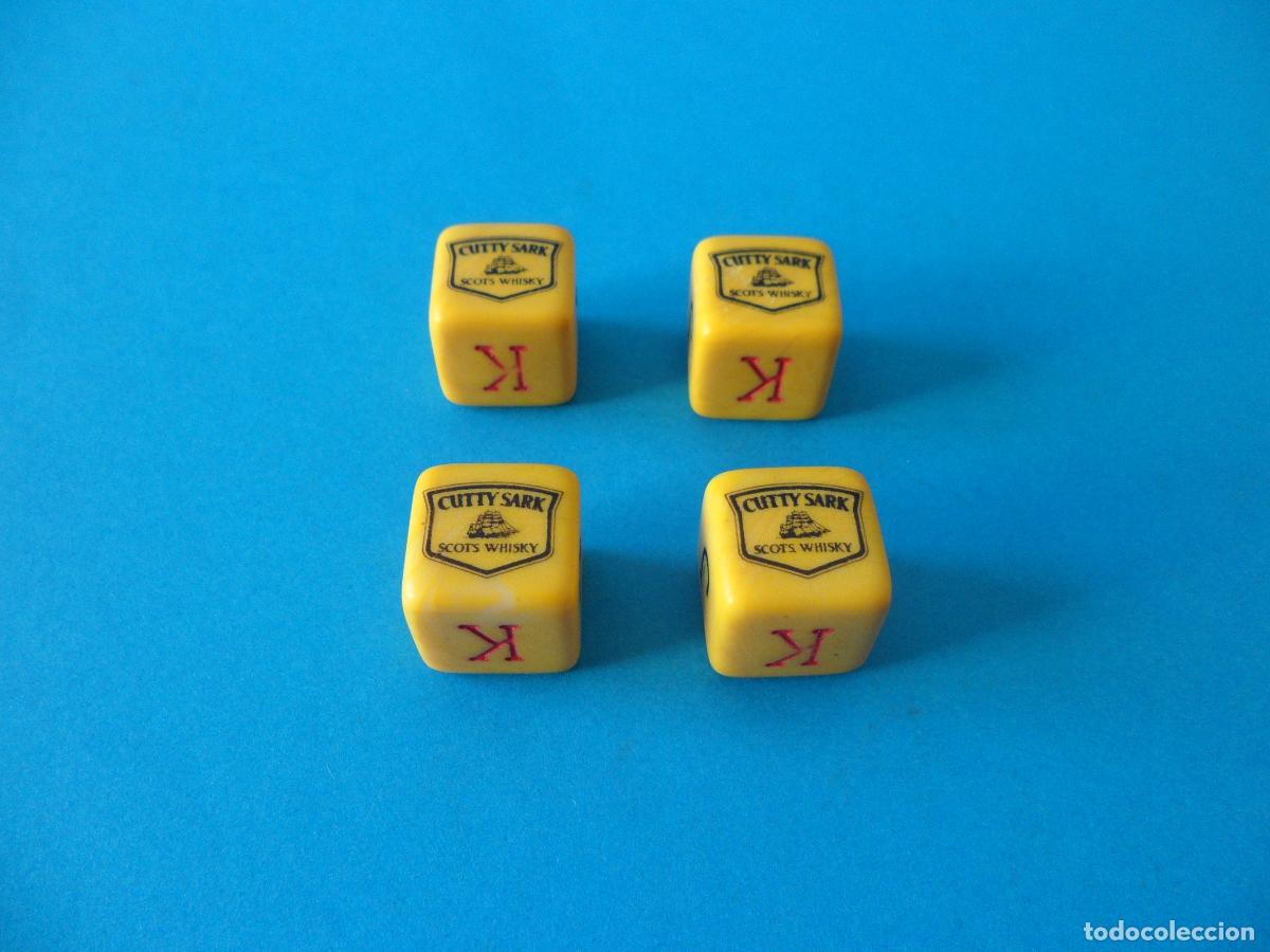 Figuras de Goma y PVC: Dados de poker publicidad whisky CUTTY SARK. A&ntilde;os 80