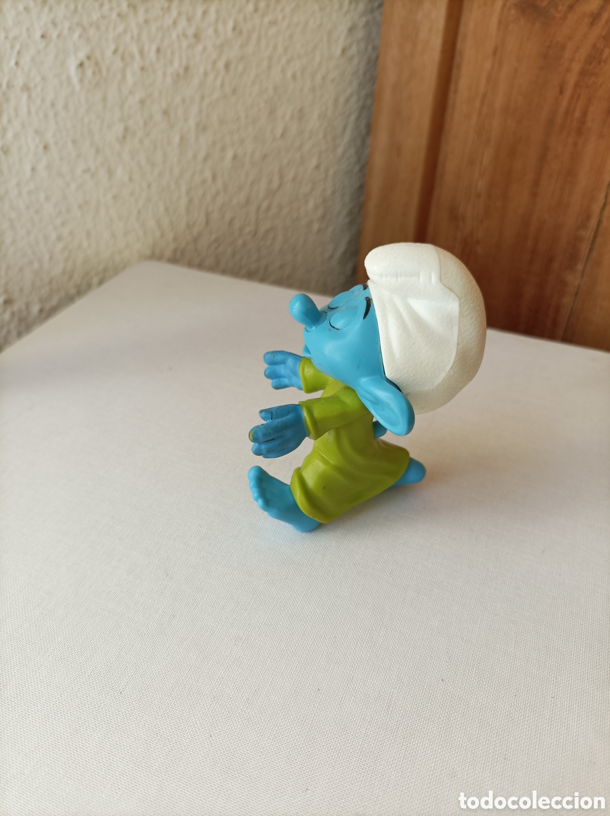 Figuras de goma y PVC: Figura pitufo McDonalds. Dormilon. - Foto 2