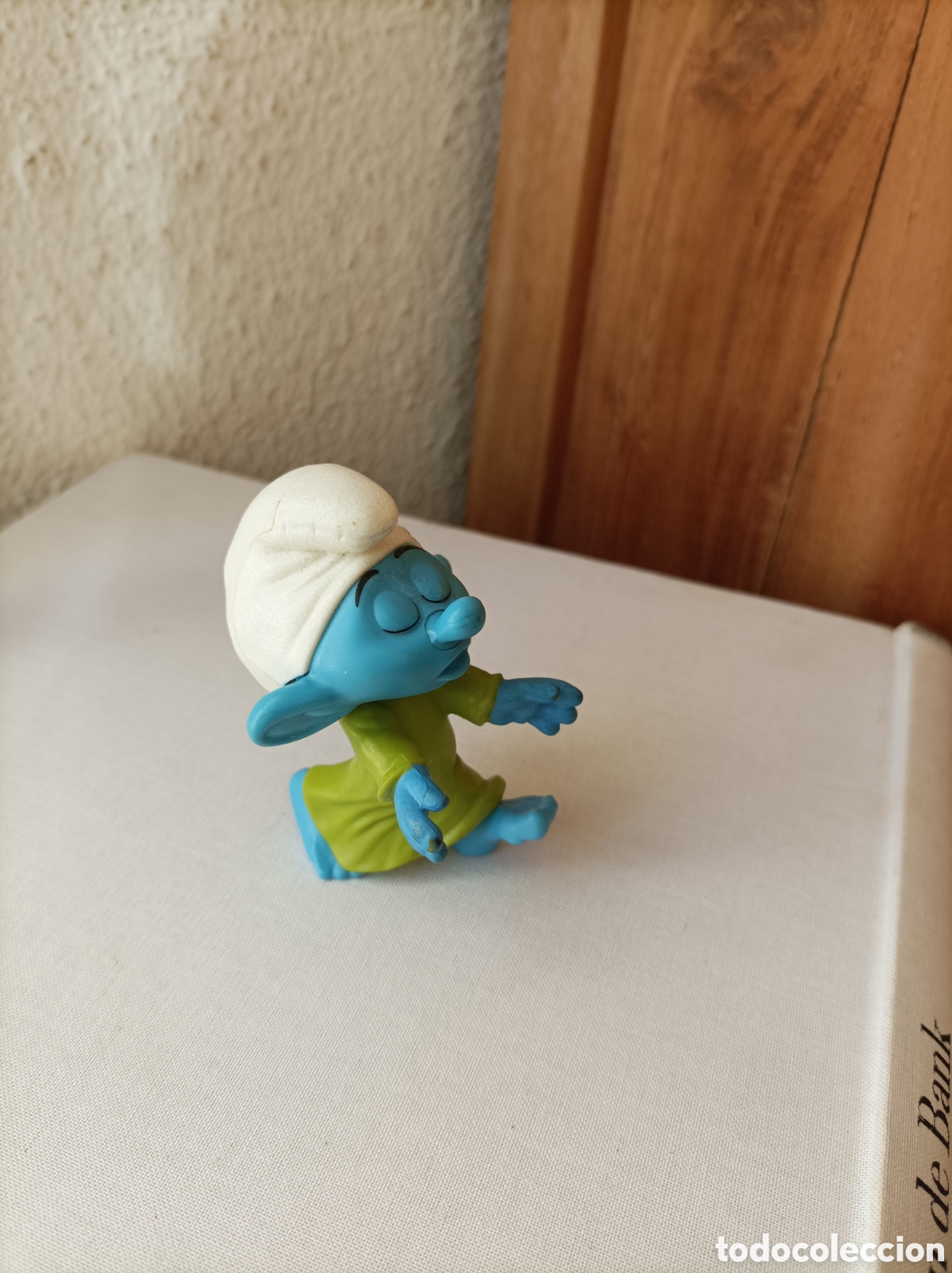 Figuras de goma y PVC: Figura pitufo McDonalds. Dormilon. - Foto 1
