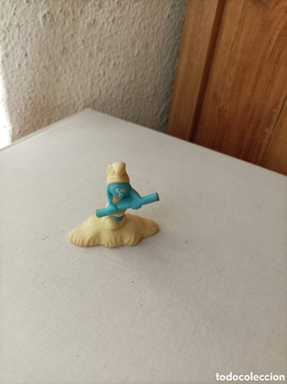 Figuras de goma y PVC: Figura Pitufina. Los pitufos. - Foto 1