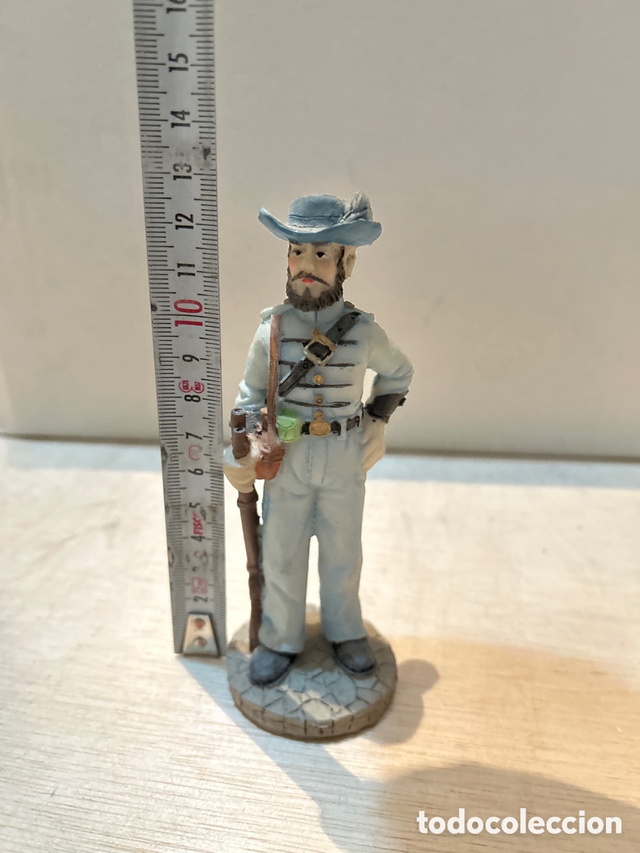 Figuras de goma y PVC: SOLDADO RESINA EJ&Eacute;RCITO CONFEDERADO - Foto 2