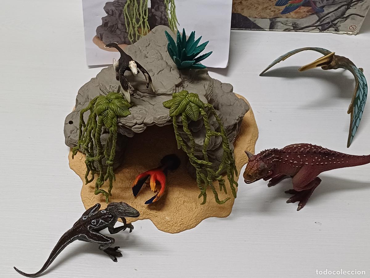 Figuras de goma y PVC: SET DE DINOSAURIOS CON CUEVA SCHLEICH. - Foto 4