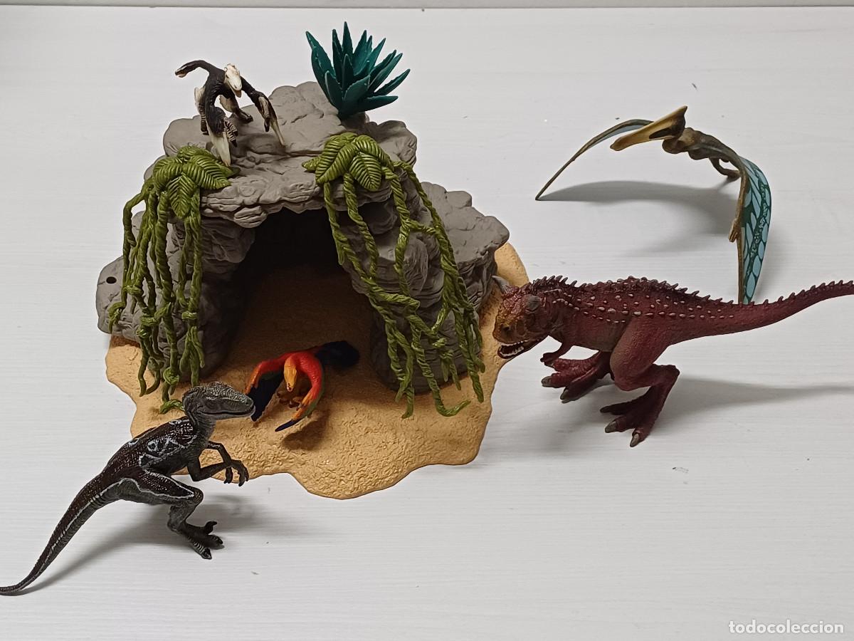 Figuras de goma y PVC: SET DE DINOSAURIOS CON CUEVA SCHLEICH. - Foto 3