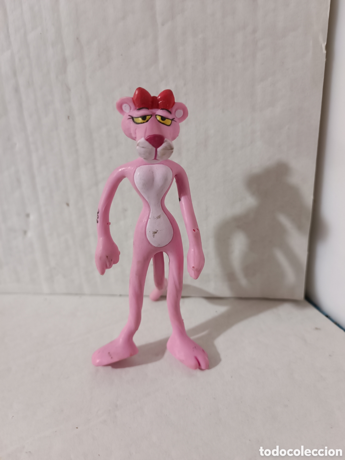 Figuras de goma y PVC: Figura pantera rosa , pl&aacute;stico flexible - Foto 1