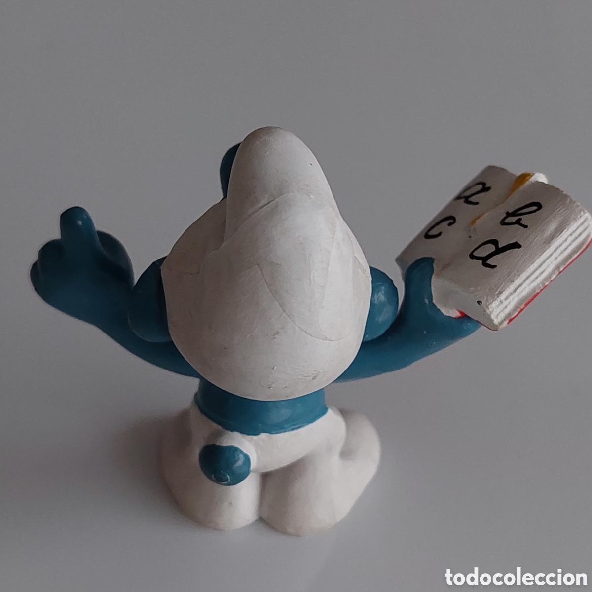 Figuras de goma y PVC: Pitufo profesor con libro W.Germany 1980 - Foto 5