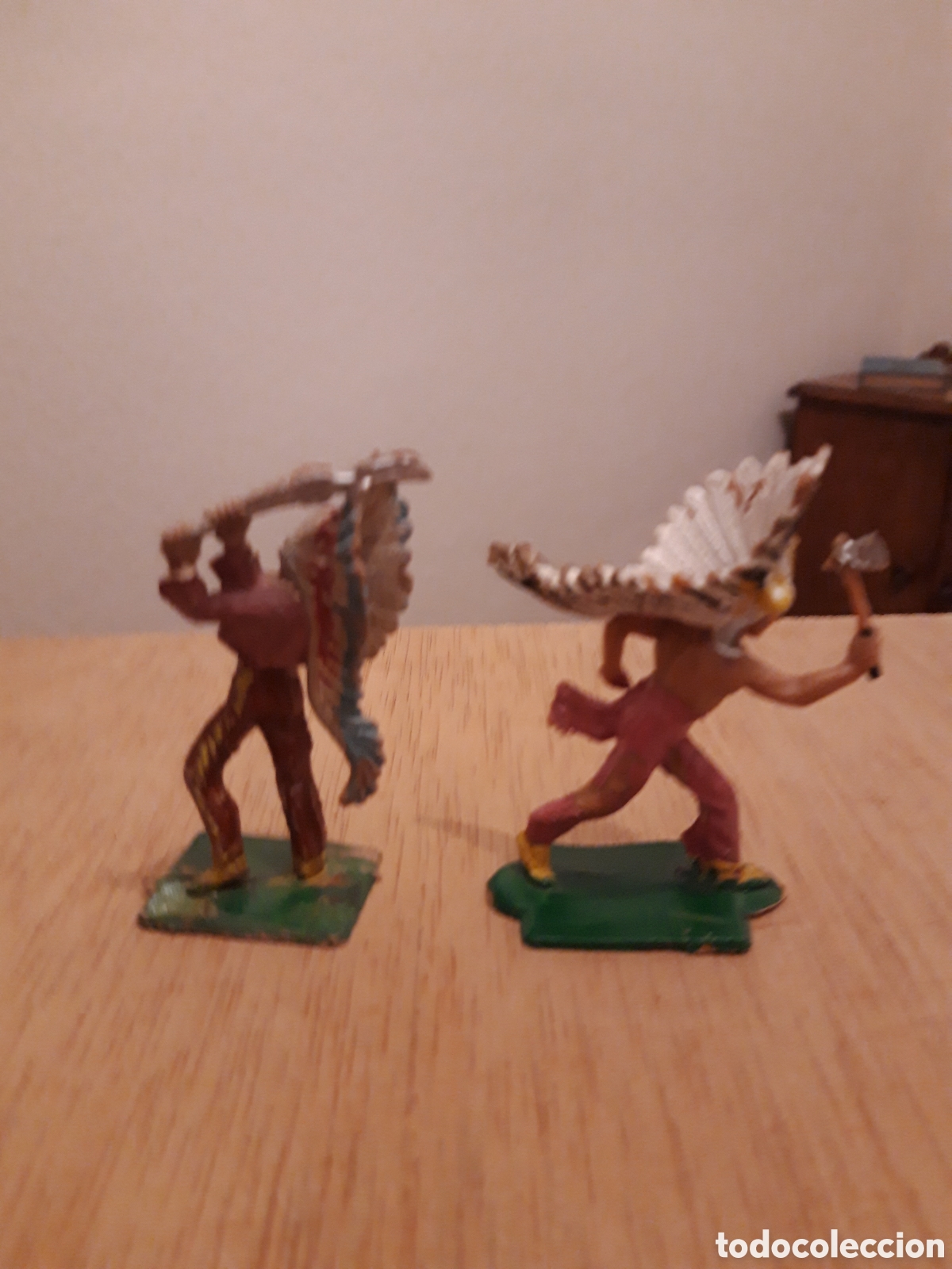 Figuras de goma y PVC: 2 antiguos indios PVC - Foto 2