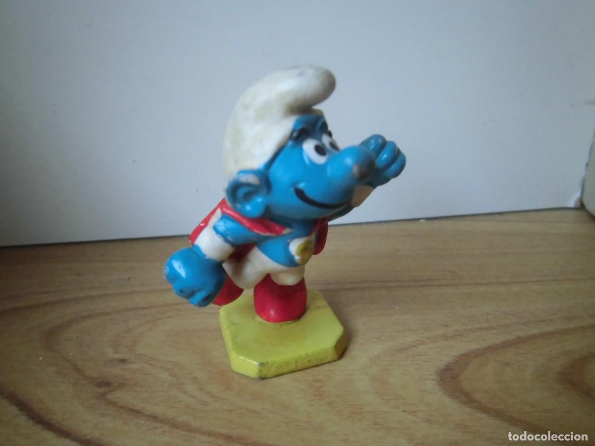 Figuras de goma y PVC: PITUFO SUPERMAN PEYO SMURF - Foto 1