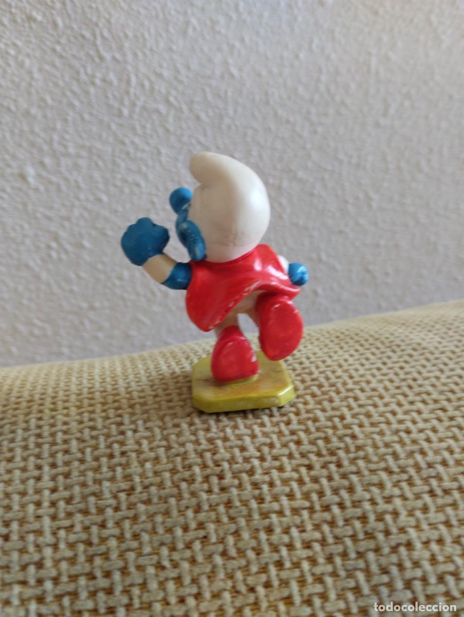 Figuras de goma y PVC: Pitufo de goma Superman - Foto 2