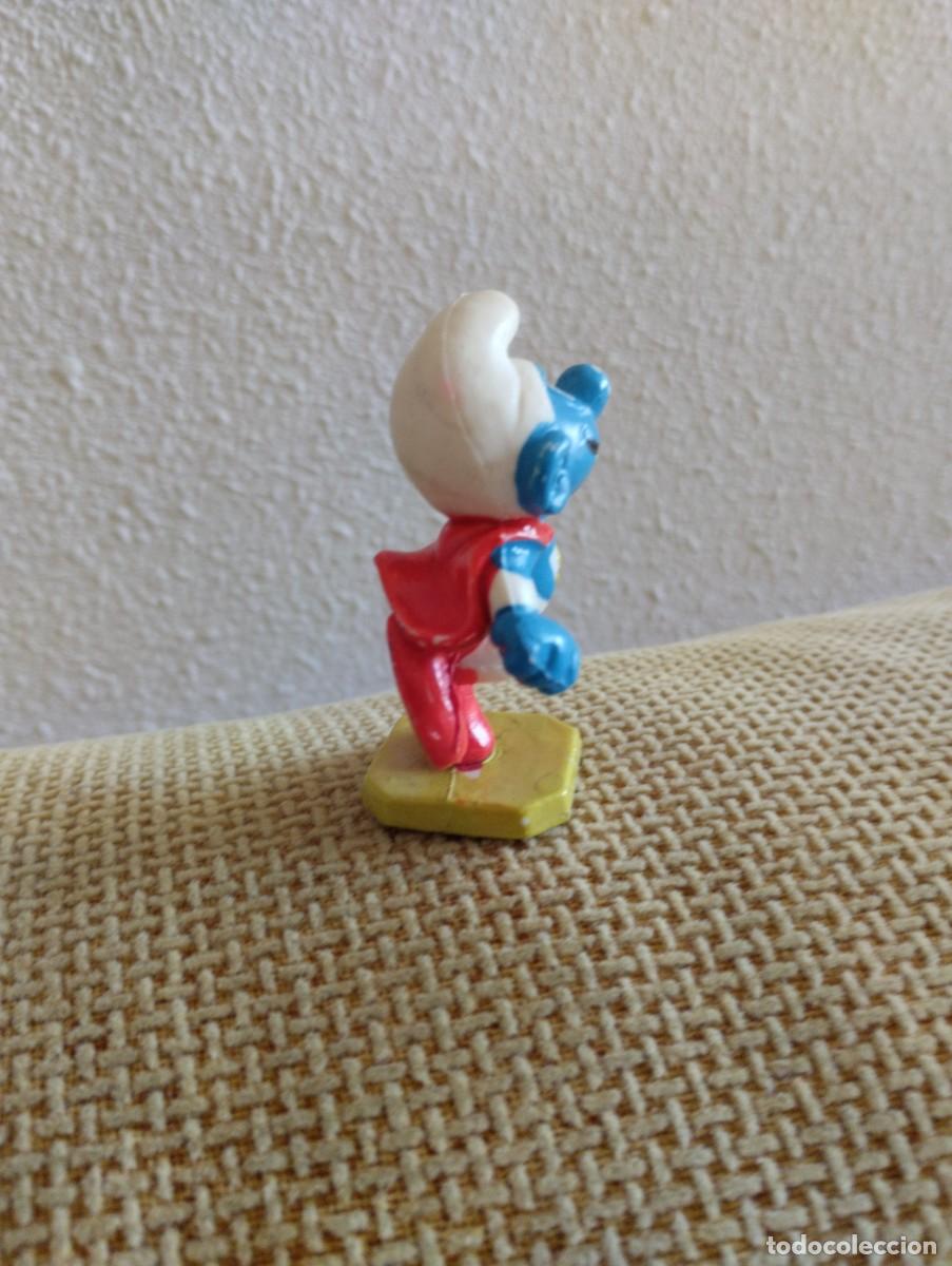 Figuras de goma y PVC: Pitufo de goma Superman - Foto 4
