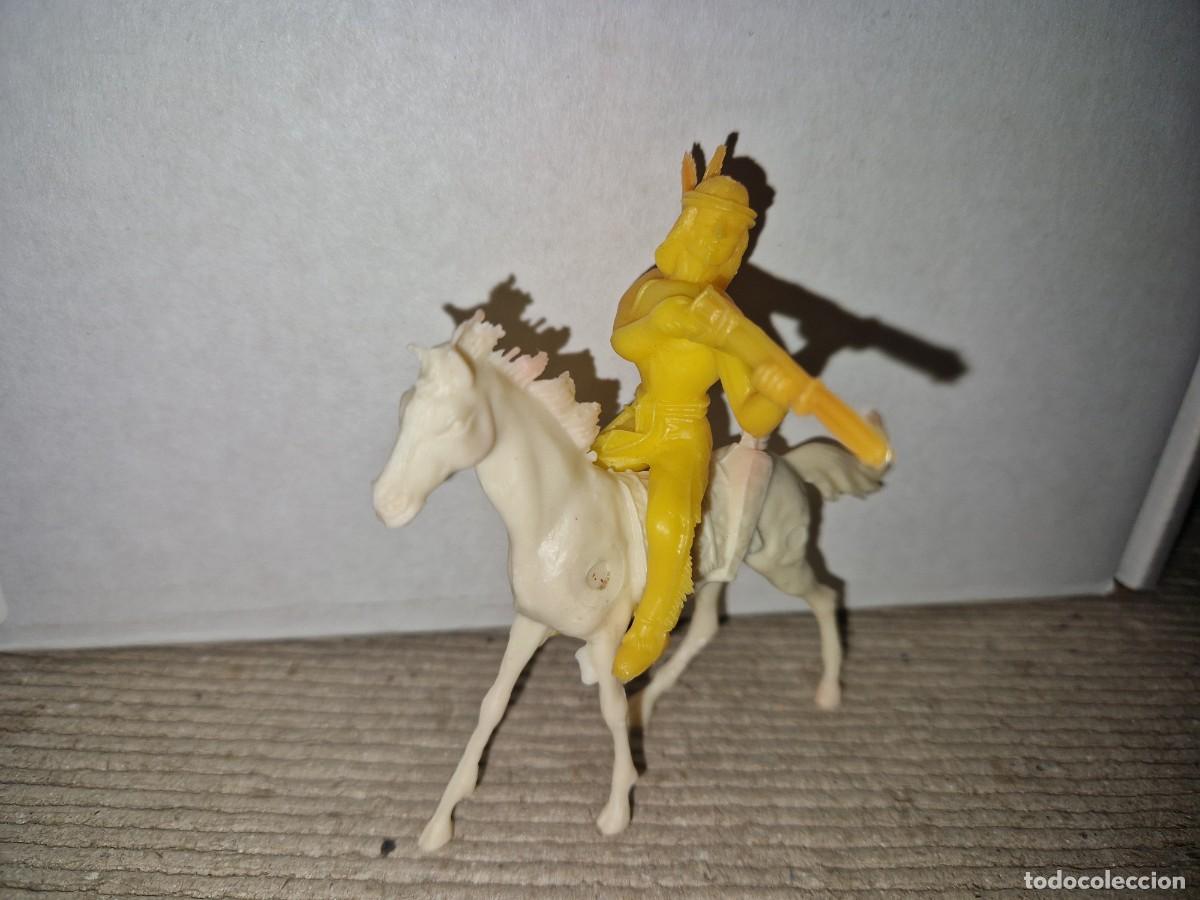 Figuras de goma y PVC: INDIO Y CABALLO COMANSI - NUEVO - Foto 1
