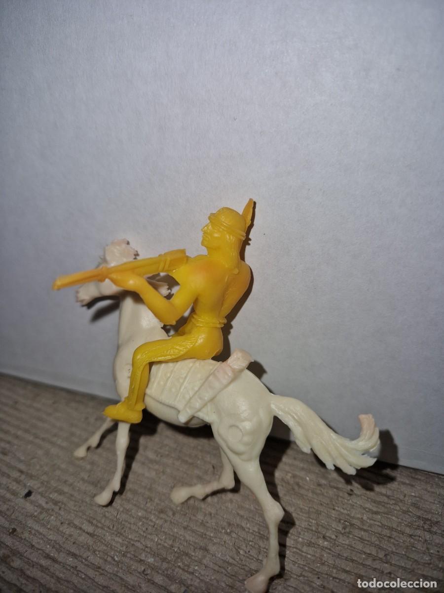 Figuras de goma y PVC: INDIO Y CABALLO COMANSI - NUEVO - Foto 2