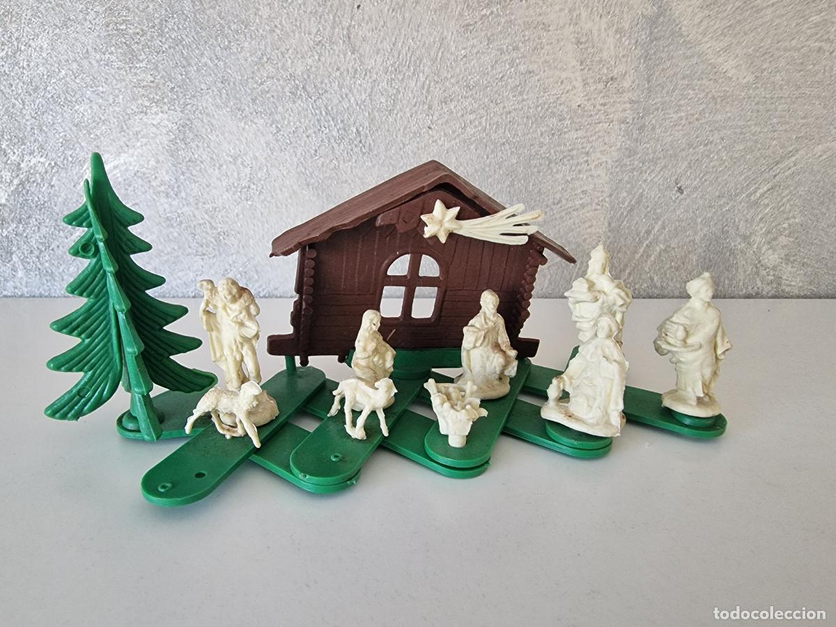 Figuras de goma y PVC: CURIOSO MINI BELEN DE PLASTICO - Foto 1