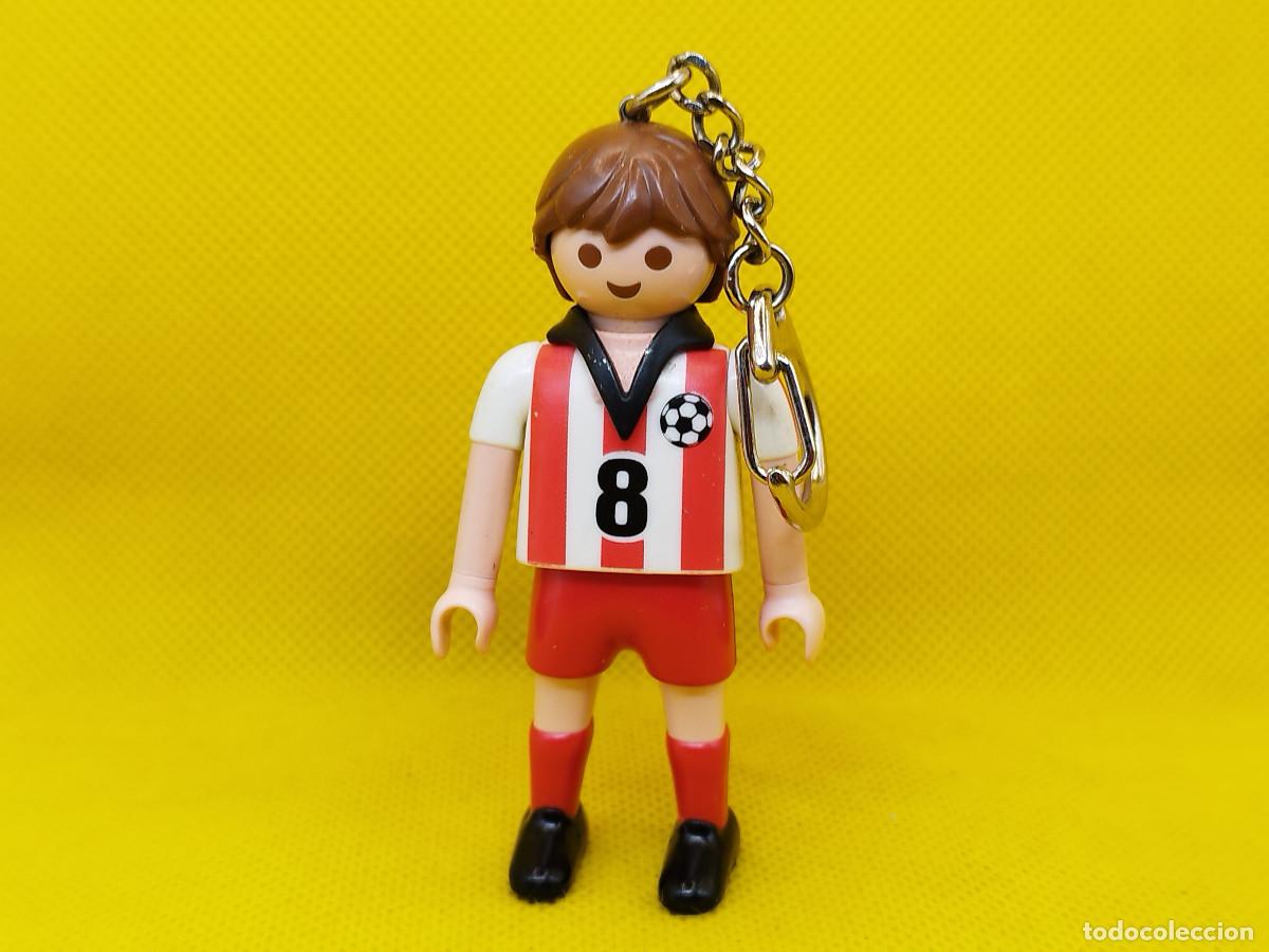 Figuras de Goma y PVC: Playmobil llavero de futbolista