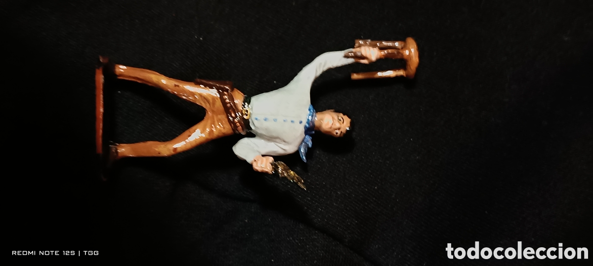 Figuras de goma y PVC: Vaquero con taburete comansi 2 generaci&oacute;n - Foto 1