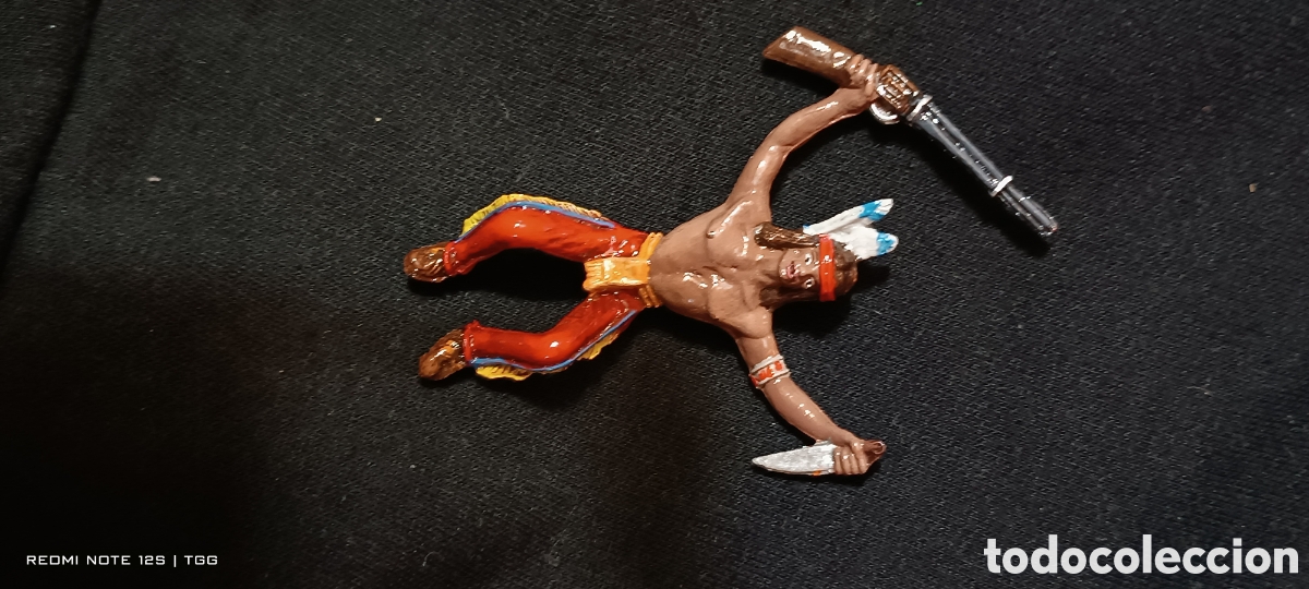 Figuras de goma y PVC: Indio a caballo de comansi - Foto 2