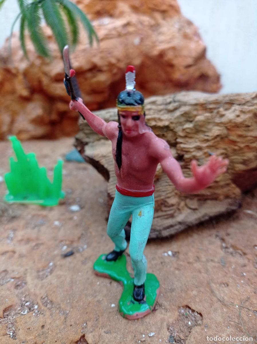 Figuras de goma y PVC: Indio con lanza de comansi - Foto 3