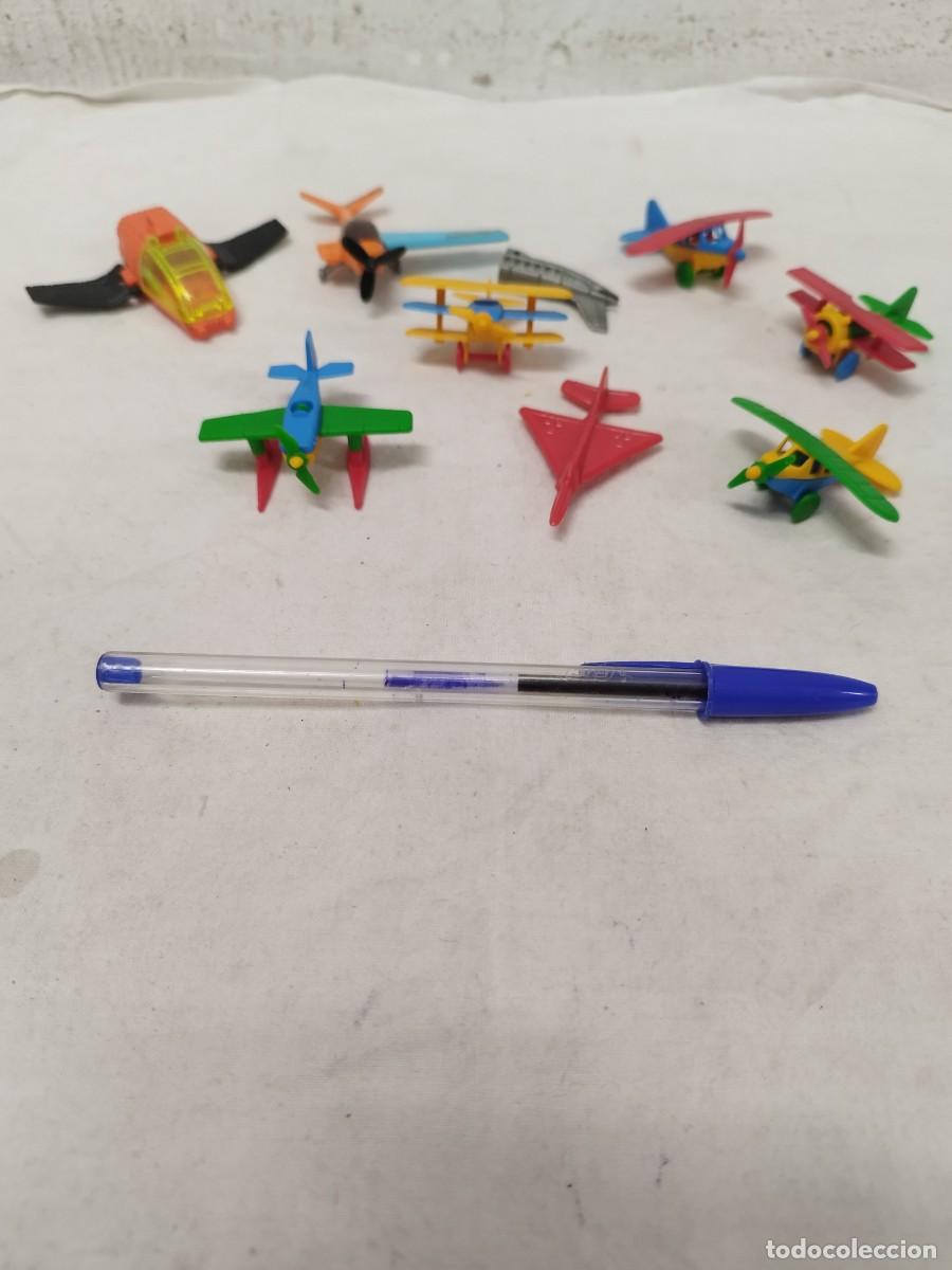 Figuras de goma y PVC: Lote de 8 aviones ,de juguete tipo Kinder.Tal cual se ven en las fotos.