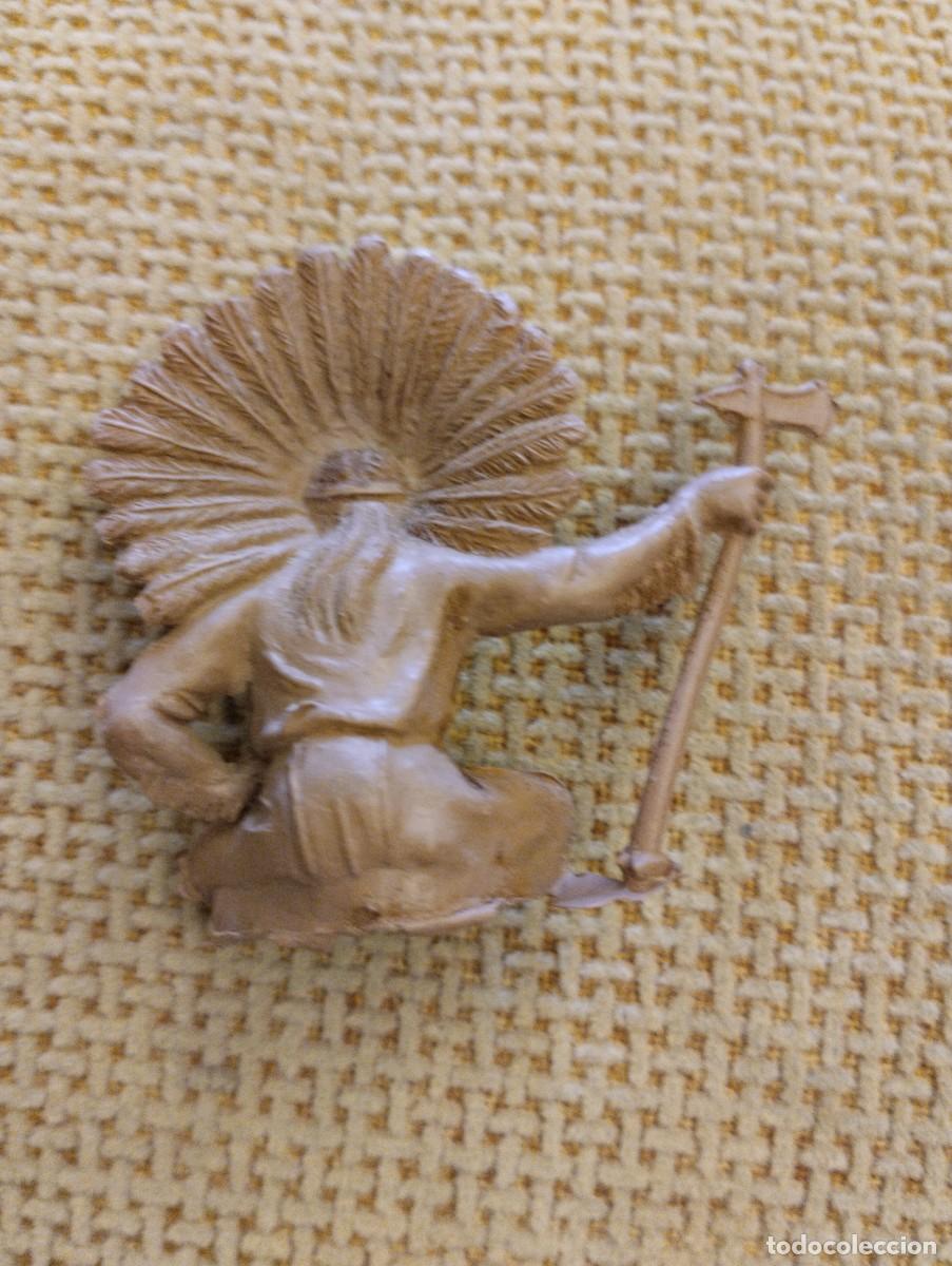 Figuras de goma y PVC: Jefe indio antiguo pl&aacute;stico - Foto 2
