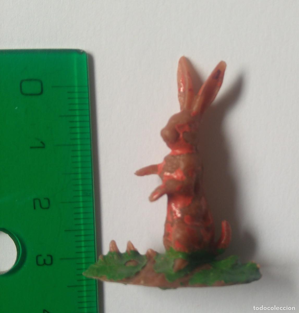 Figuras de Borracha e PVC: animal mu&ntilde;eco antiguo granja figura figurita plastico conejo liebre