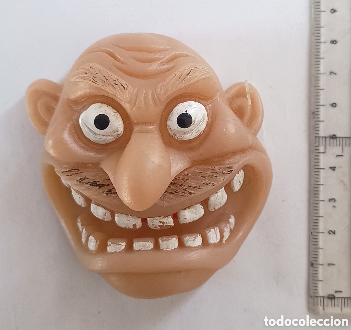 Figuras de Goma y PVC: Marioneta dedo dedos careta goma jiggler kiosko figura vintage mu&ntilde;eco